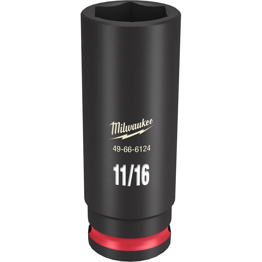 Milwaukee® SHOCKWAVE™ Impact Duty™ 49-66-6124 Socket, 3/8 in Hex Drive, 11/16 in Deep Socket, 6 Points