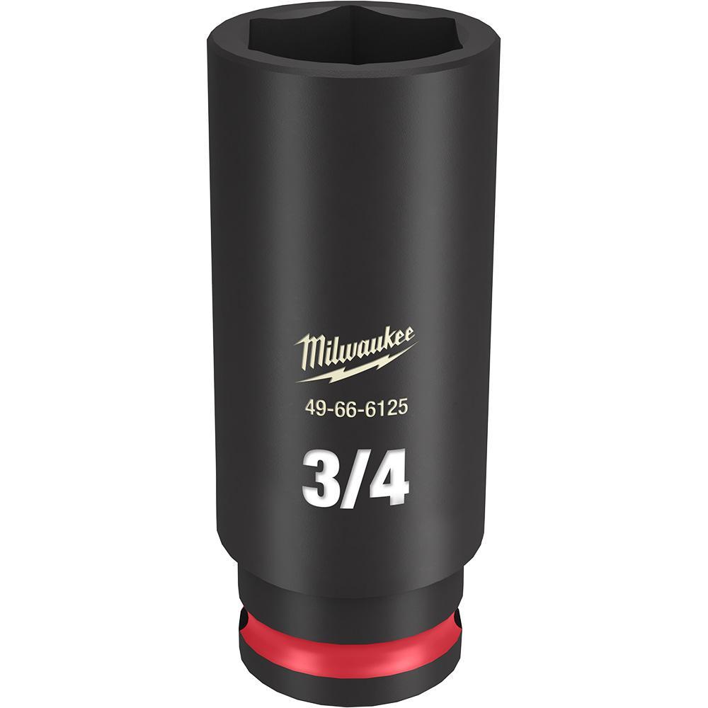 Milwaukee® SHOCKWAVE™ Impact Duty™ 49-66-6125 Socket, 3/8 in Hex Drive, 3/4 in Deep Socket, 6 Points