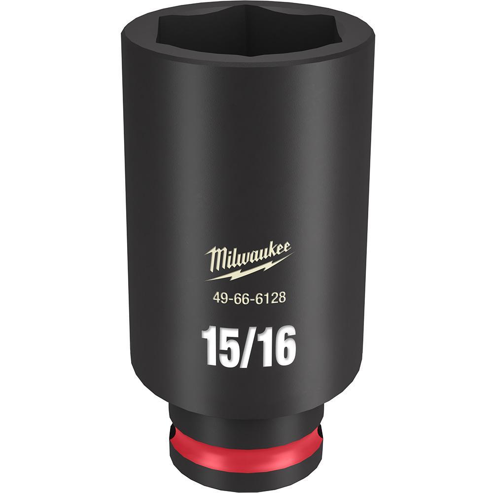 Milwaukee® SHOCKWAVE™ Impact Duty™ 49-66-6128 Socket, 3/8 in Hex Drive, 15/16 in Deep Socket, 6 Points