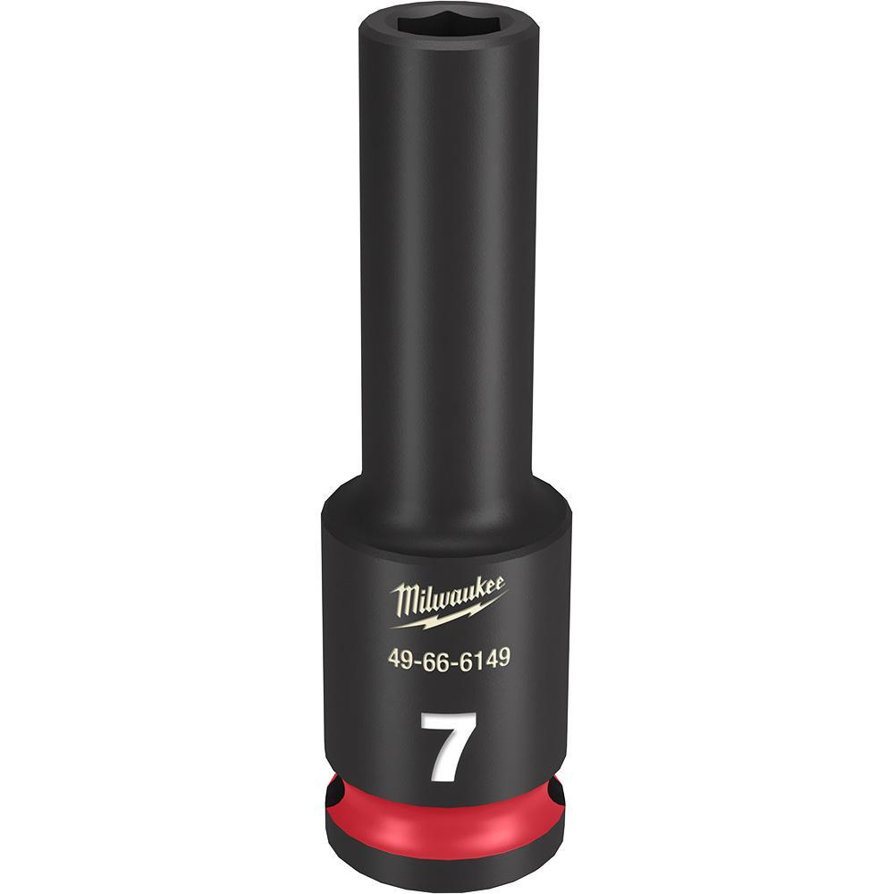 Milwaukee® SHOCKWAVE™ Impact Duty™ 49-66-6149 Socket, 3/8 in Hex Drive, 7 mm Deep Socket, 6 Points