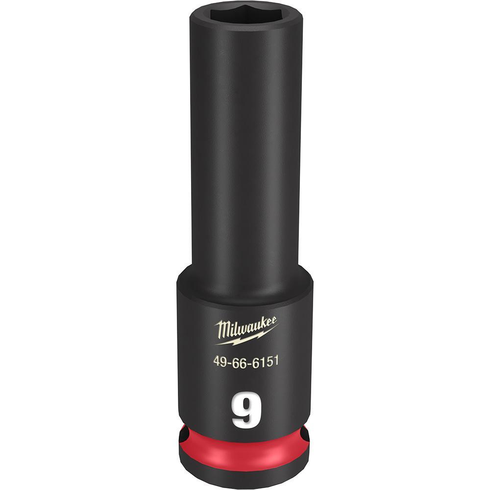 Milwaukee® SHOCKWAVE™ Impact Duty™ 49-66-6151 Socket, 3/8 in Hex Drive, 9 mm Deep Socket, 6 Points