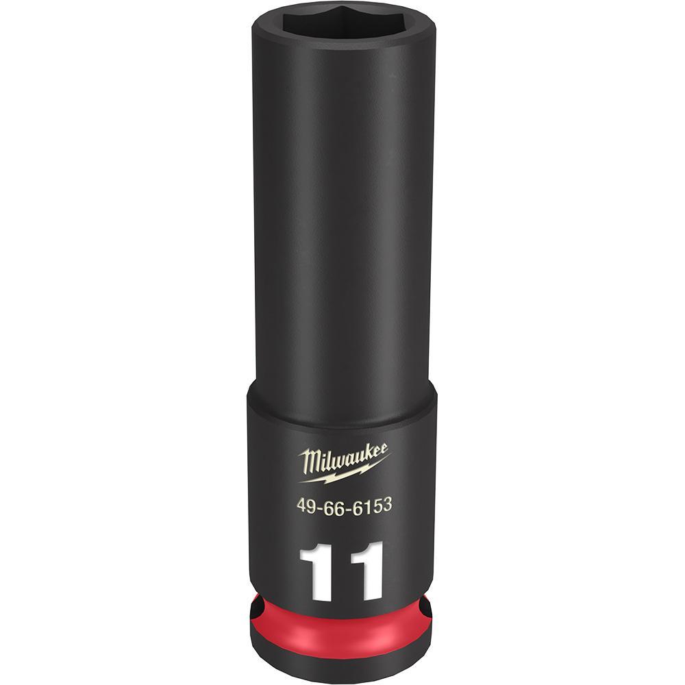 Milwaukee® SHOCKWAVE™ Impact Duty™ 49-66-6153 Socket, 3/8 in Hex Drive, 11 mm Deep Socket, 6 Points