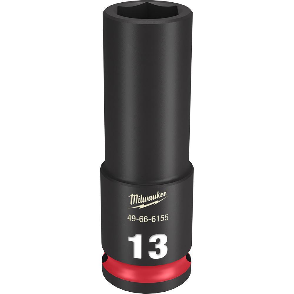 Milwaukee® SHOCKWAVE™ Impact Duty™ 49-66-6155 Socket, 3/8 in Hex Drive, 13 mm Deep Socket, 6 Points