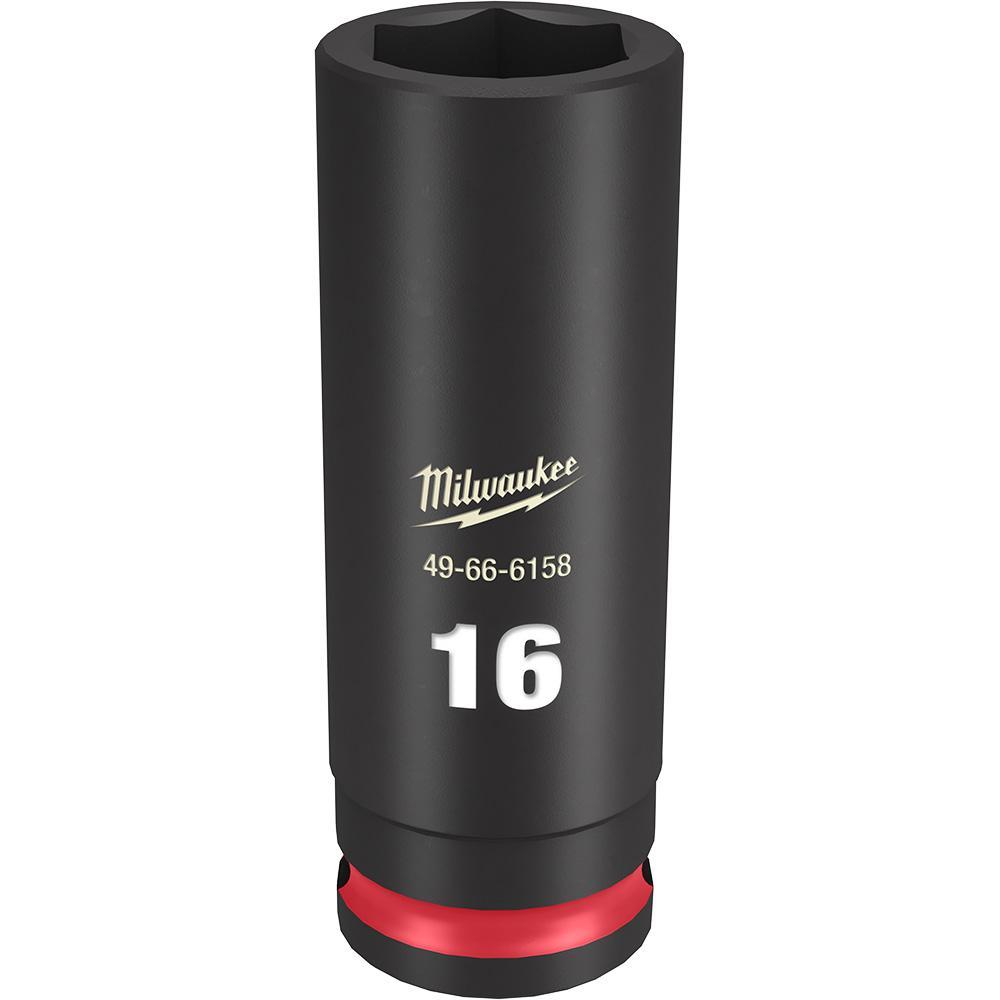 Milwaukee® SHOCKWAVE™ Impact Duty™ 49-66-6156 Socket, 3/8 in Hex Drive, 14 mm Deep Socket, 6 Points