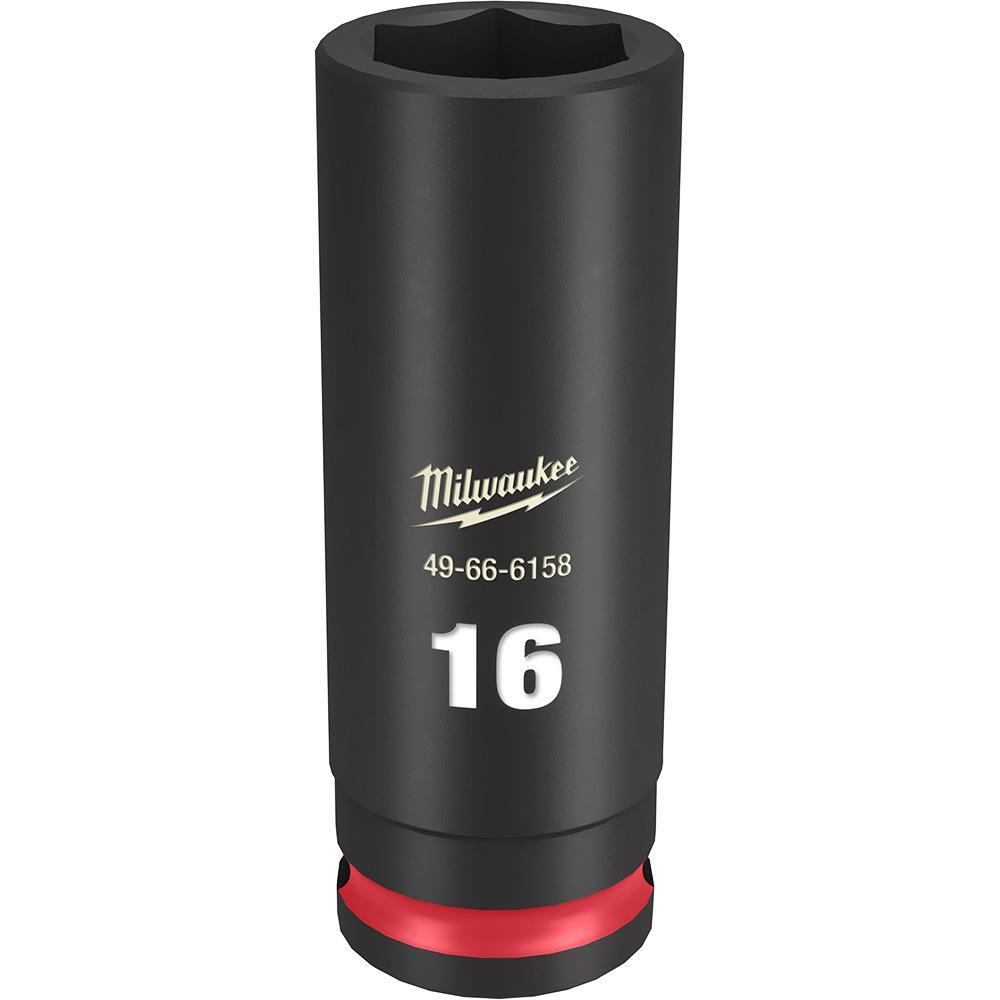 Milwaukee® SHOCKWAVE™ Impact Duty™ 49-66-6158 Socket, 3/8 in Hex Drive, 16 mm Deep Socket, 6 Points