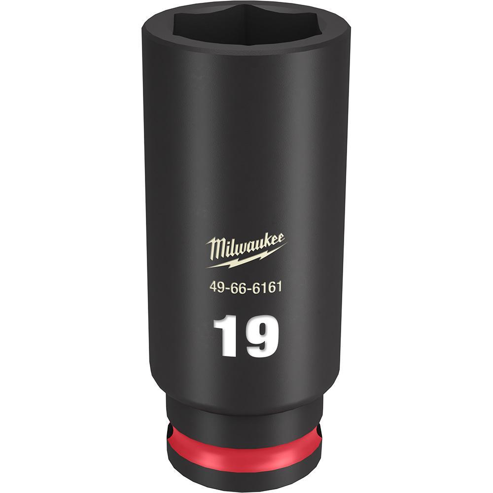 Milwaukee® SHOCKWAVE™ Impact Duty™ 49-66-6161 Socket, 3/8 in Hex Drive, 19 mm Deep Socket, 6 Points