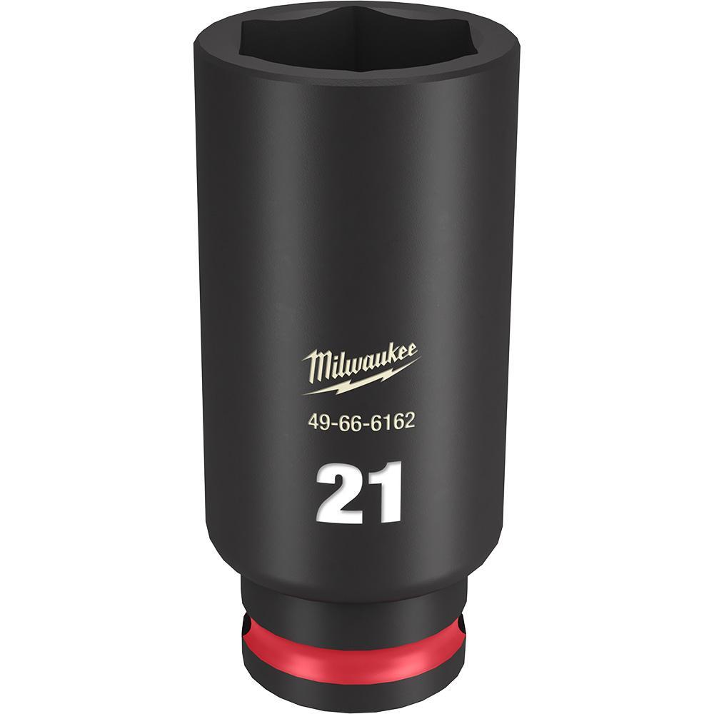 Milwaukee® SHOCKWAVE™ Impact Duty™ 49-66-6162 Socket, 3/8 in Hex Drive, 21 mm Deep Socket, 6 Points