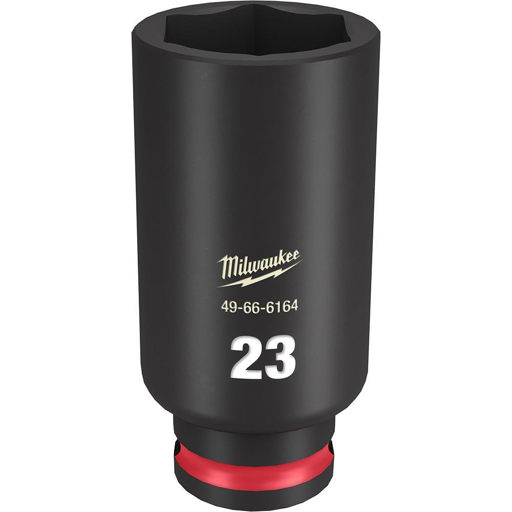 Milwaukee® SHOCKWAVE™ Impact Duty™ 49-66-6164 Socket, 3/8 in Hex Drive, 23 mm Deep Socket, 6 Points