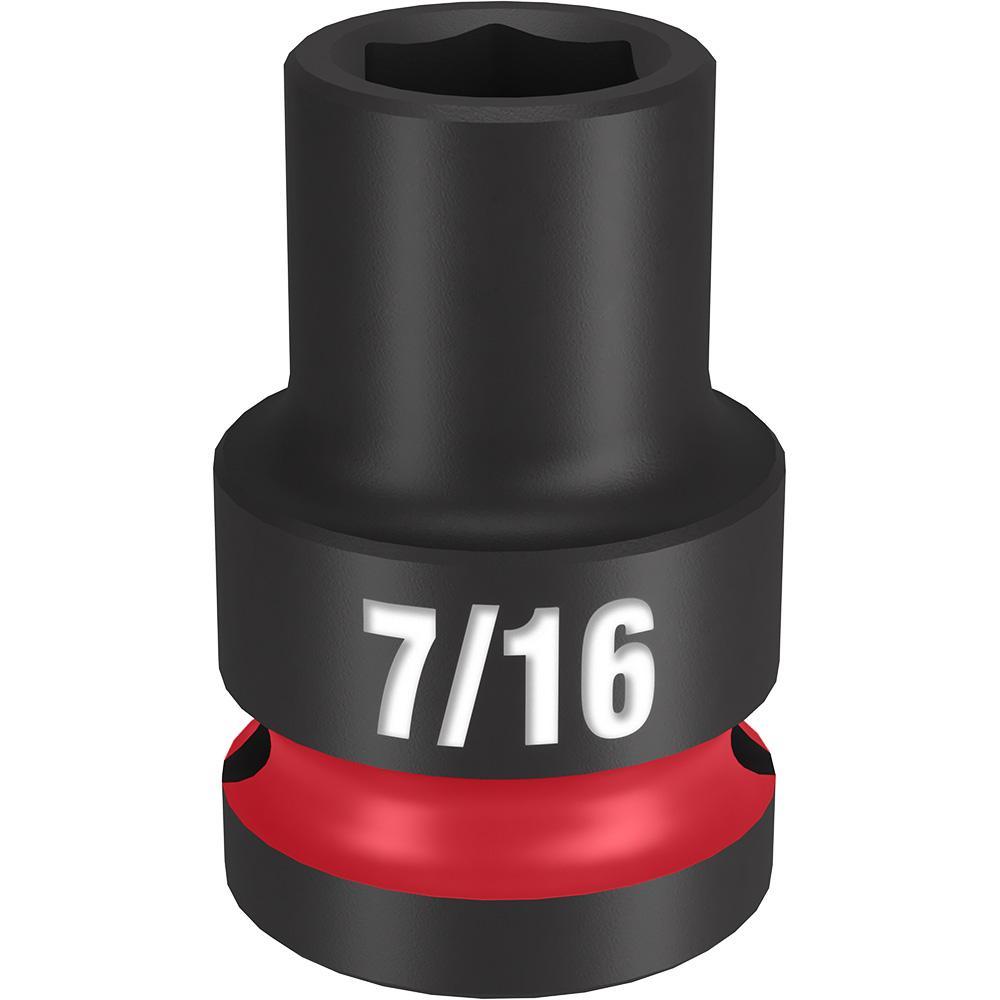 Milwaukee® SHOCKWAVE™ Impact Duty™ 49-66-6201 Socket, 1/2 in Hex Drive, 7/16 in Standard Socket, 6 Points