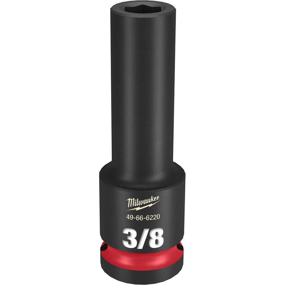 Milwaukee® SHOCKWAVE™ Impact Duty™ 49-66-6220 Socket, 1/2 in Hex Drive, 3/8 in Deep Socket, 6 Points