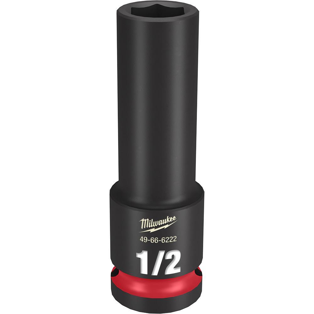 Milwaukee® SHOCKWAVE™ Impact Duty™ 49-66-6222 Socket, 1/2 in Hex Drive, 1/2 in Deep Socket, 6 Points