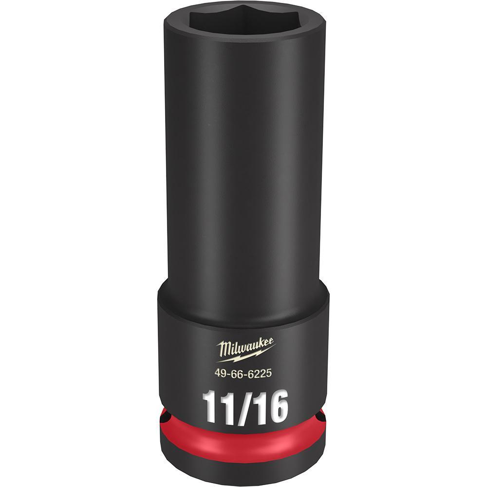 Milwaukee® SHOCKWAVE™ Impact Duty™ 49-66-6225 Socket, 1/2 in Hex Drive, 11/16 in Deep Socket, 6 Points