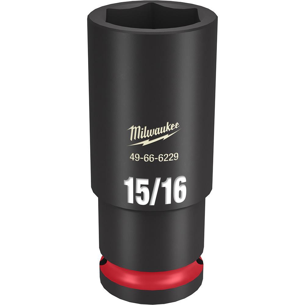 Milwaukee® SHOCKWAVE™ Impact Duty™ 49-66-6229 Socket, 1/2 in Hex Drive, 15/16 in Deep Socket, 6 Points