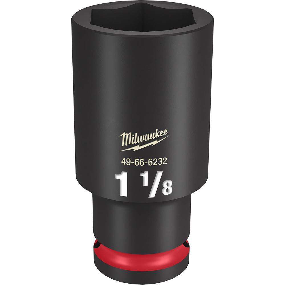 Milwaukee® SHOCKWAVE™ Impact Duty™ 49-66-6232 Socket, 1/2 in Hex Drive, 1-1/8 in Deep Socket, 6 Points