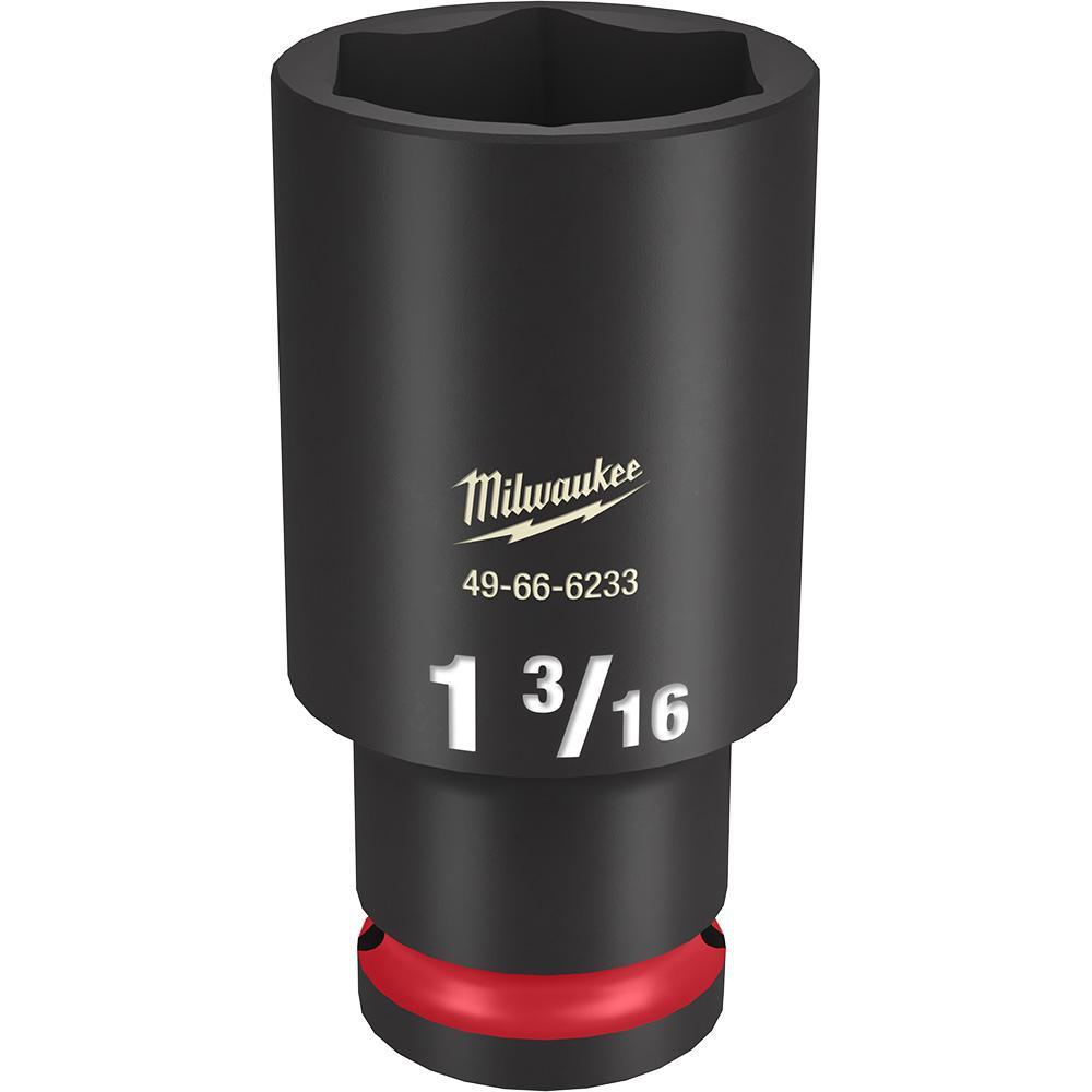 Milwaukee® SHOCKWAVE™ Impact Duty™ 49-66-6233 Socket, 1/2 in Hex Drive, 1-3/16 in Deep Socket, 6 Points