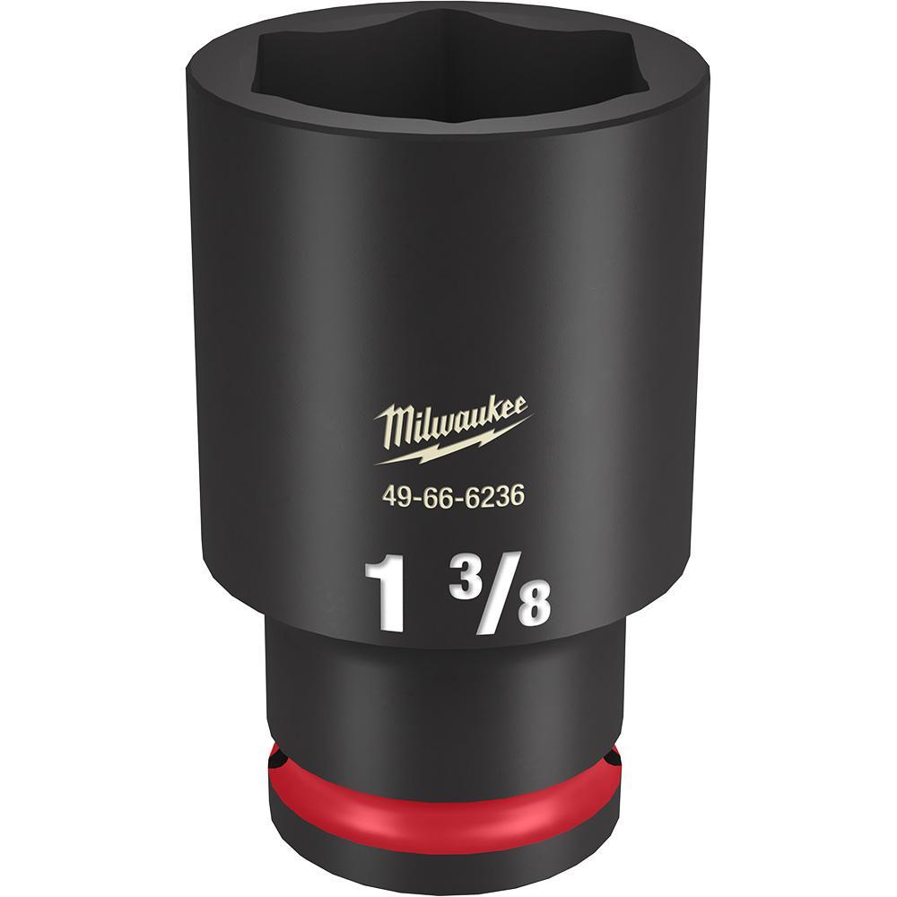Milwaukee® SHOCKWAVE™ Impact Duty™ 49-66-6236 Socket, 1/2 in Hex Drive, 1-3/8 in Deep Socket, 6 Points