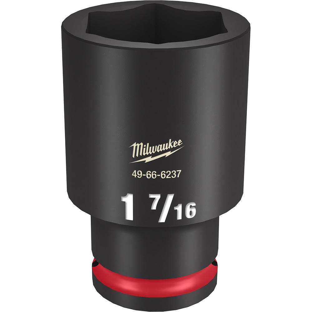 Milwaukee® SHOCKWAVE™ Impact Duty™ 49-66-6237 Socket, 1/2 in Hex Drive, 1-7/16 in Deep Socket, 6 Points