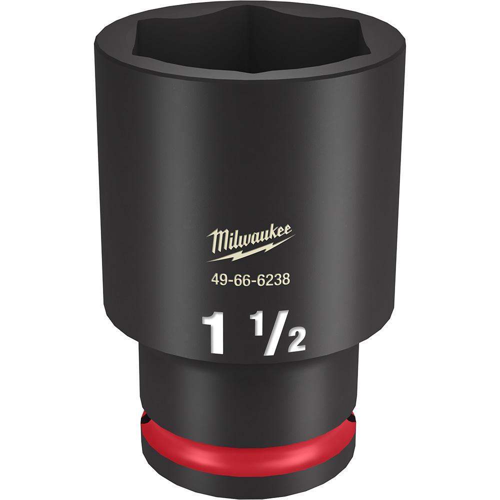 Milwaukee® SHOCKWAVE™ Impact Duty™ 49-66-6238 Socket, 1/2 in Hex Drive, 1-1/2 in Deep Socket, 6 Points