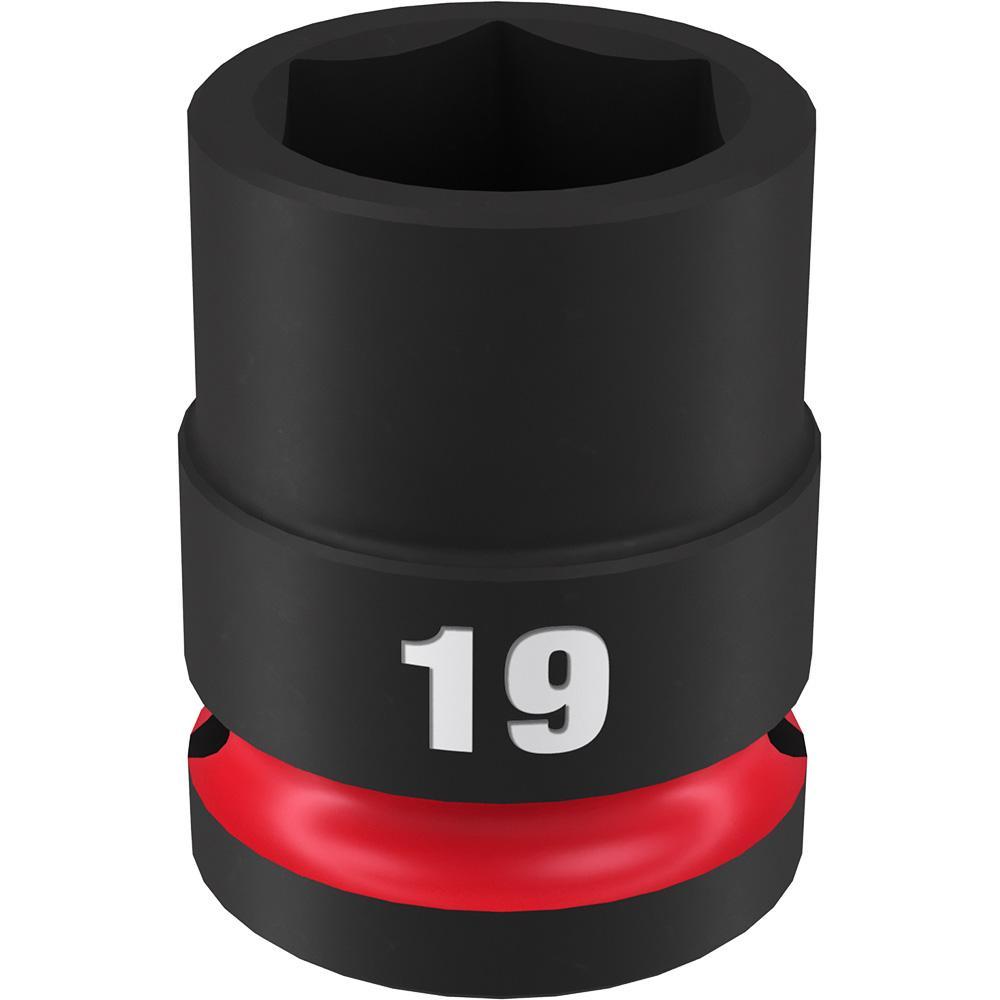 Milwaukee® SHOCKWAVE™ Impact Duty™ 49-66-6251 Socket, 1/2 in Hex Drive, 19 mm Standard Socket, 6 Points