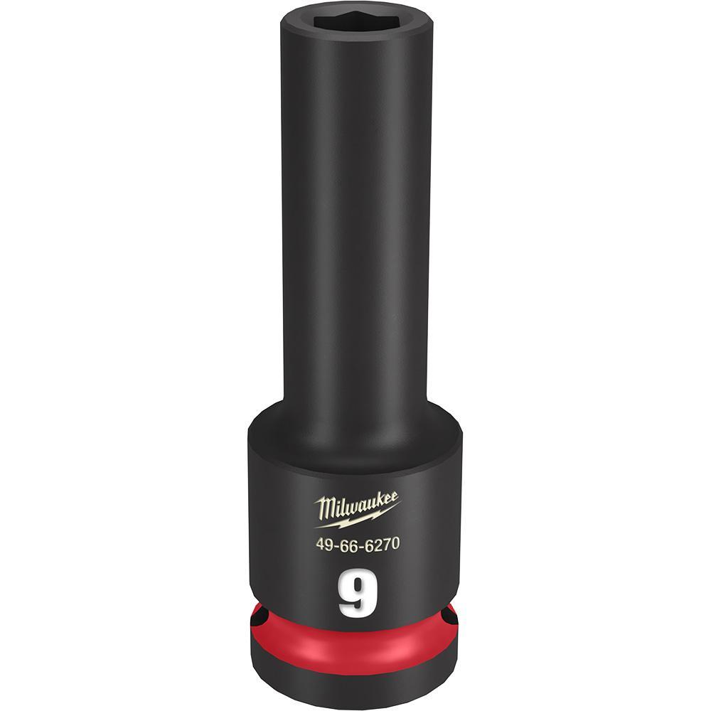 Milwaukee® SHOCKWAVE™ Impact Duty™ 49-66-6270 Socket, 1/2 in Hex Drive, 9 mm Deep Socket, 6 Points
