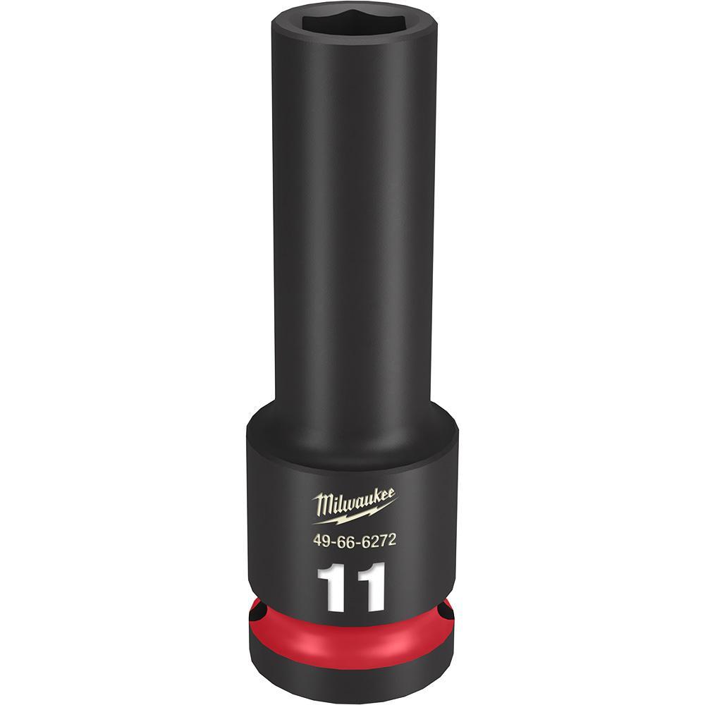 Milwaukee® SHOCKWAVE™ Impact Duty™ 49-66-6272 Socket, 1/2 in Hex Drive, 11 mm Deep Socket, 6 Points
