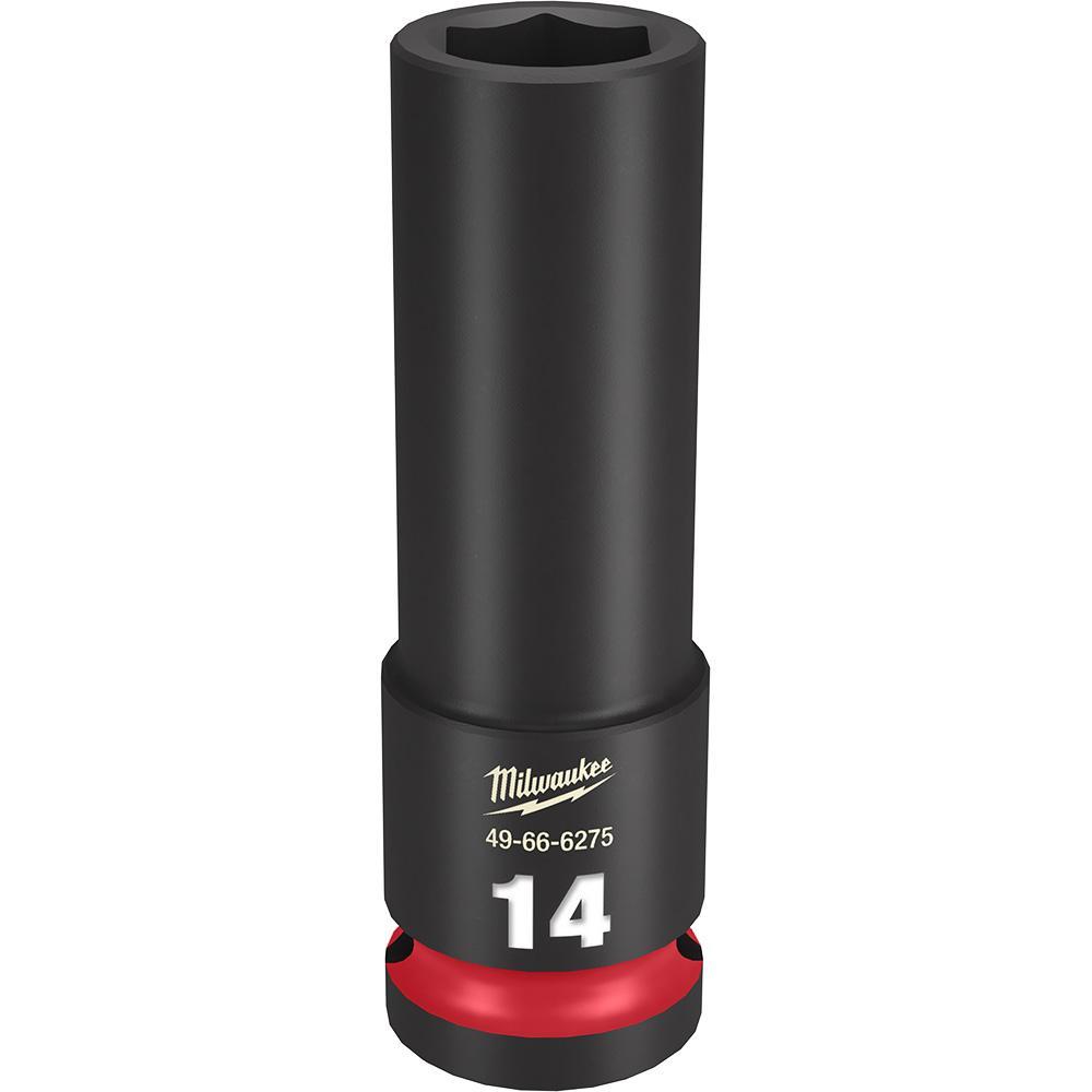 Milwaukee® SHOCKWAVE™ Impact Duty™ 49-66-6275 Socket, 1/2 in Hex Drive, 14 mm Deep Socket, 6 Points