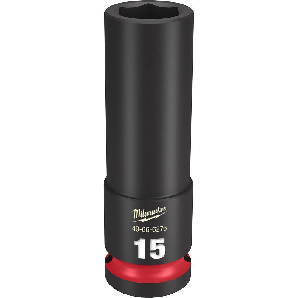 Milwaukee® SHOCKWAVE™ Impact Duty™ 49-66-6276 Socket, 1/2 in Hex Drive, 15 mm Deep Socket, 6 Points