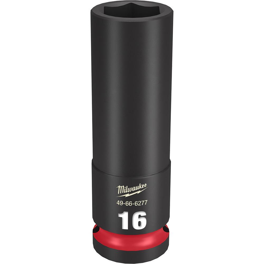 Milwaukee® SHOCKWAVE™ Impact Duty™ 49-66-6277 Socket, 1/2 in Hex Drive, 16 mm Deep Socket, 6 Points