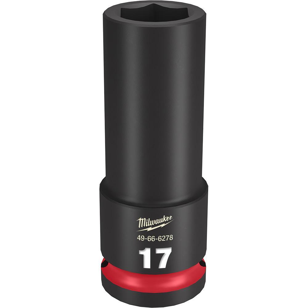 Milwaukee® SHOCKWAVE™ Impact Duty™ 49-66-6278 Socket, 1/2 in Hex Drive, 17 mm Deep Socket, 6 Points