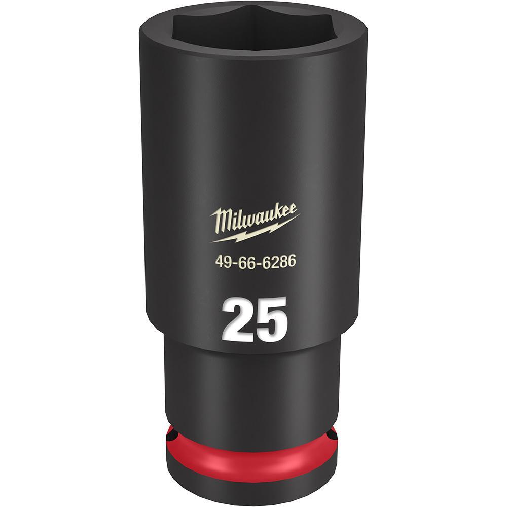 Milwaukee® SHOCKWAVE™ Impact Duty™ 49-66-6286 Socket, 1/2 in Hex Drive, 25 mm Deep Socket, 6 Points
