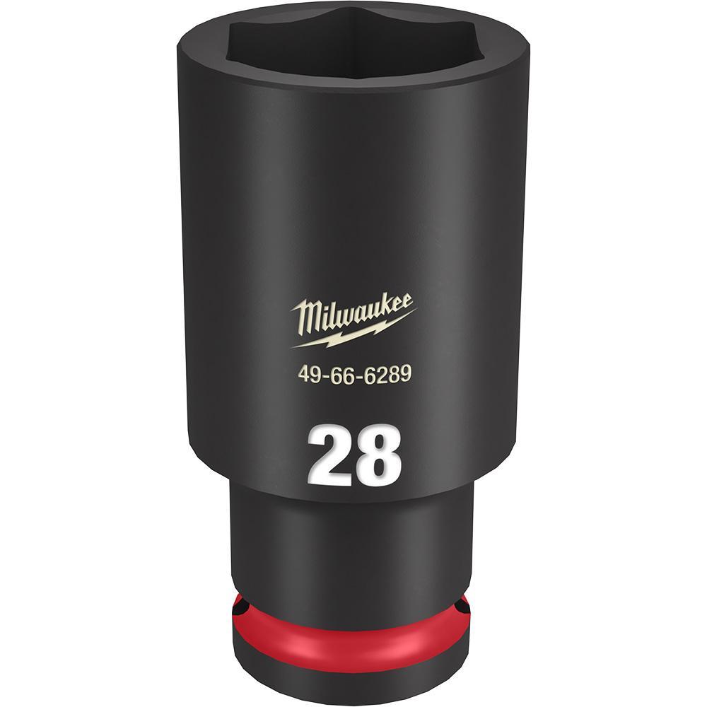 Milwaukee® SHOCKWAVE™ Impact Duty™ 49-66-6289 Socket, 1/2 in Hex Drive, 28 mm Deep Socket, 6 Points