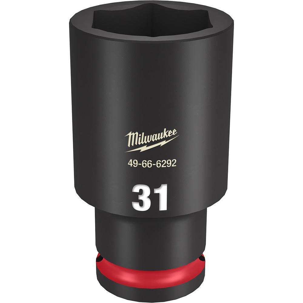 Milwaukee® SHOCKWAVE™ Impact Duty™ 49-66-6292 Socket, 1/2 in Hex Drive, 31 mm Deep Socket, 6 Points