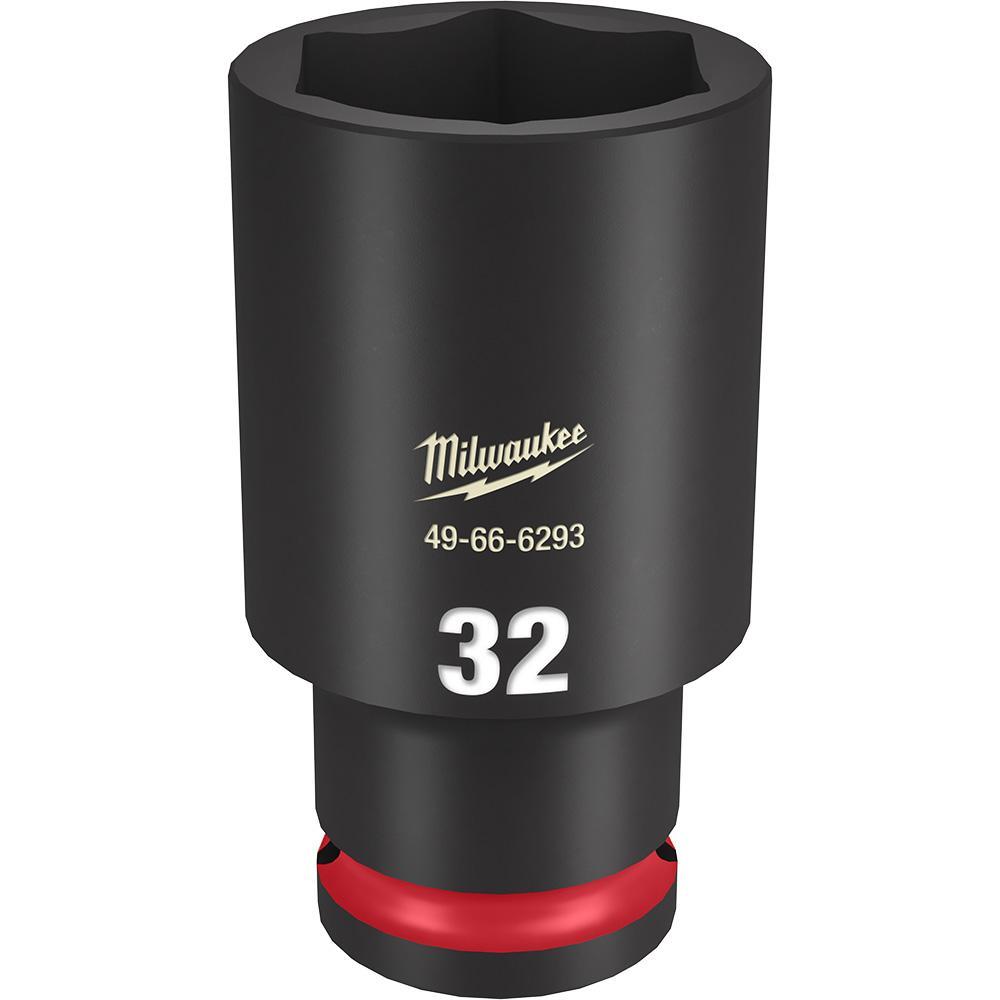 Milwaukee® SHOCKWAVE™ Impact Duty™ 49-66-6293 Socket, 1/2 in Hex Drive, 32 mm Deep Socket, 6 Points