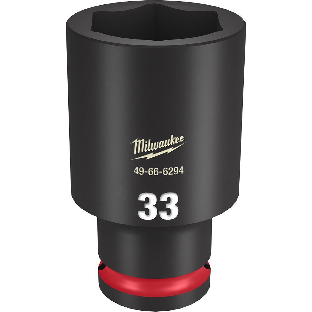 Milwaukee® SHOCKWAVE™ Impact Duty™ 49-66-6294 Socket, 1/2 in Hex Drive, 33 mm Deep Socket, 6 Points