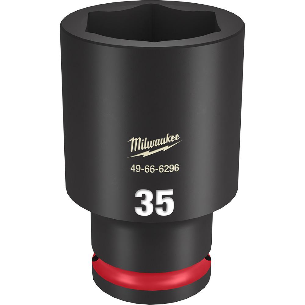 Milwaukee® SHOCKWAVE™ Impact Duty™ 49-66-6296 Socket, 1/2 in Hex Drive, 35 mm Deep Socket, 6 Points