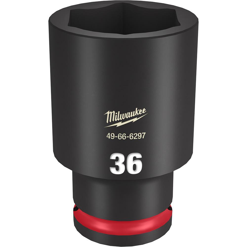 Milwaukee® SHOCKWAVE™ Impact Duty™ 49-66-6297 Socket, 1/2 in Hex Drive, 36 mm Deep Socket, 6 Points