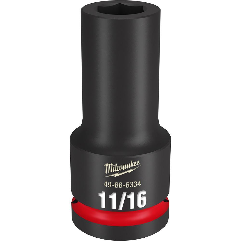 Milwaukee® SHOCKWAVE™ Impact Duty™ 49-66-6334 Socket, 3/4 in Hex Drive, 11/16 in Deep Socket, 6 Points