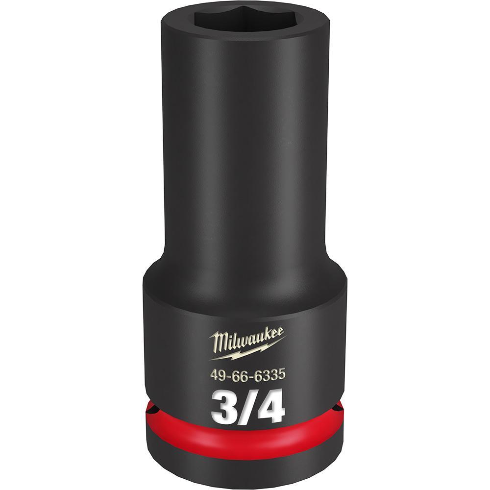 Milwaukee® SHOCKWAVE™ Impact Duty™ 49-66-6335 Socket, 3/4 in Hex Drive, 3/4 in Deep Socket, 6 Points