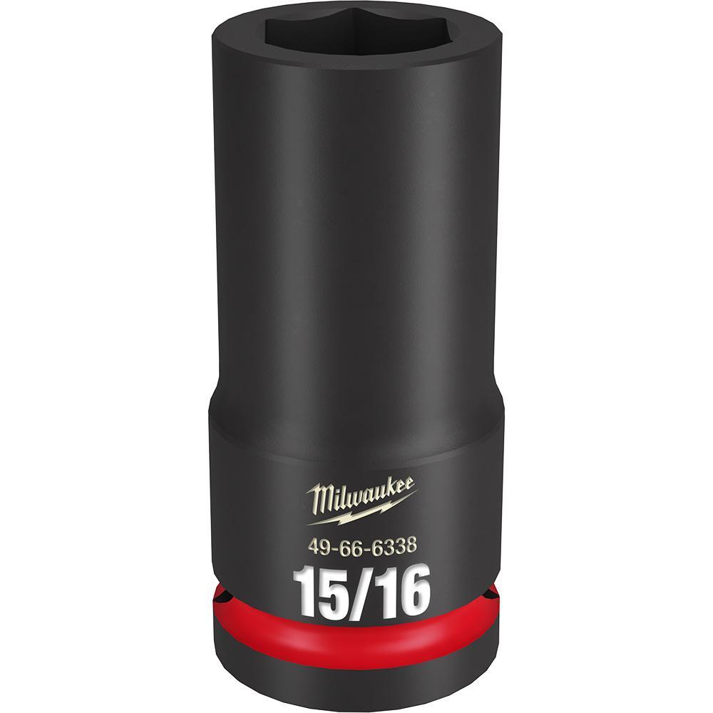 Milwaukee® SHOCKWAVE™ Impact Duty™ 49-66-6338 Socket, 3/4 in Hex Drive, 15/16 in Deep Socket, 6 Points