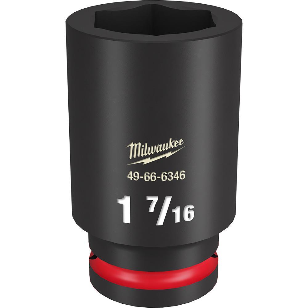 Milwaukee® SHOCKWAVE™ Impact Duty™ 49-66-6346 Socket, 3/4 in Hex Drive, 1-7/16 in Deep Socket, 6 Points