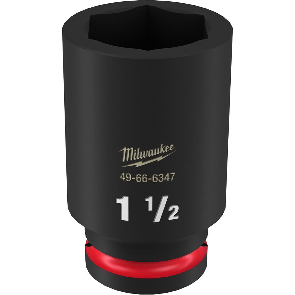 Milwaukee® SHOCKWAVE™ Impact Duty™ 49-66-6347 Socket, 3/4 in Hex Drive, 1-1/2 in Deep Socket, 6 Points