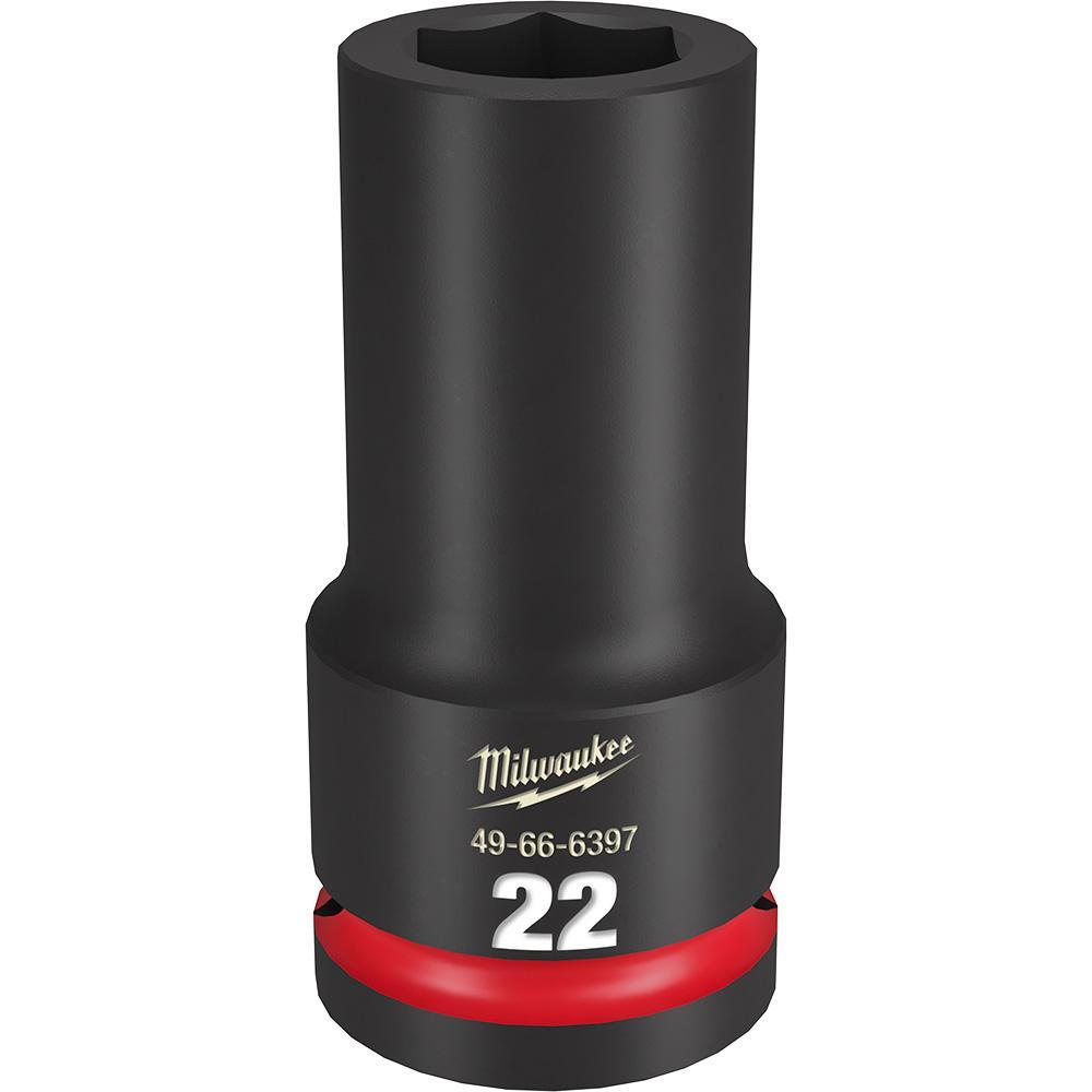 Milwaukee® SHOCKWAVE™ Impact Duty™ 49-66-6397 Socket, 3/4 in Hex Drive, 22 mm Deep Socket, 6 Points