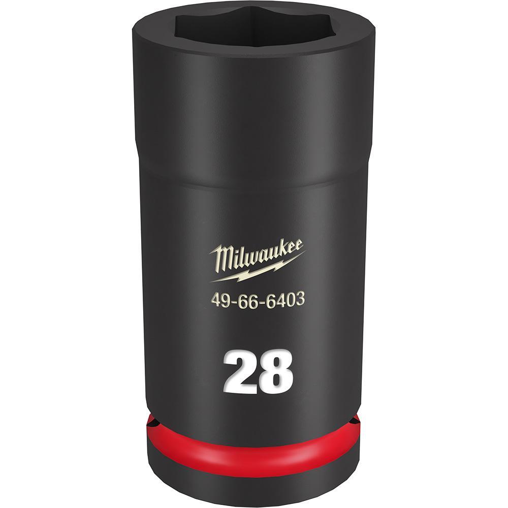 Milwaukee® SHOCKWAVE™ Impact Duty™ 49-66-6403 Socket, 3/4 in Hex Drive, 28 mm Deep Socket, 6 Points