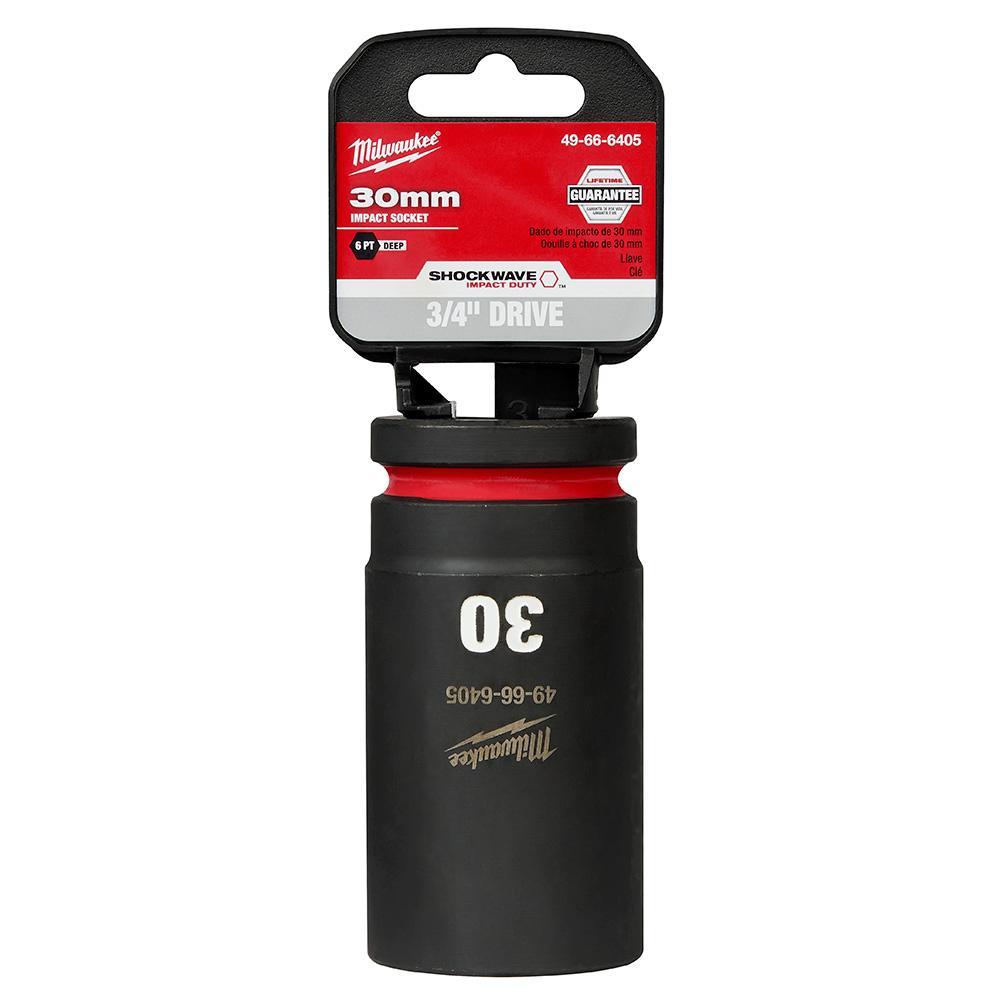 Milwaukee® SHOCKWAVE™ Impact Duty™ 49-66-6405 Socket, 3/4 in Hex Drive, 30 mm Deep Socket, 6 Points
