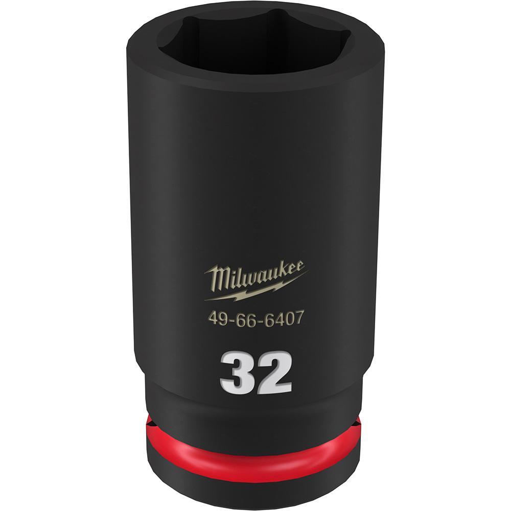 Milwaukee® SHOCKWAVE™ Impact Duty™ 49-66-6407 Socket, 3/4 in Hex Drive, 32 mm Deep Socket, 6 Points