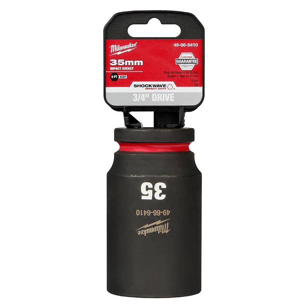 Milwaukee® SHOCKWAVE™ Impact Duty™ 49-66-6410 Socket, 3/4 in Hex Drive, 35 mm Deep Socket, 6 Points