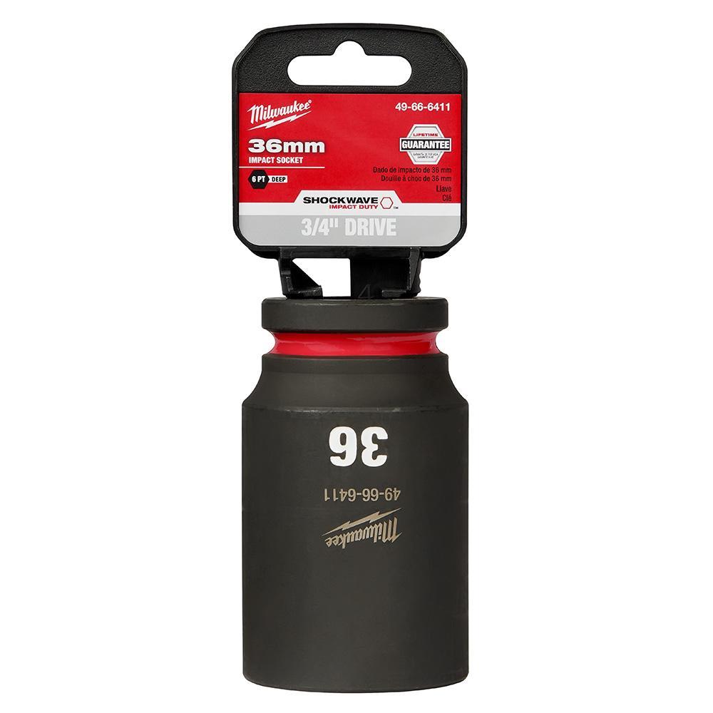 Milwaukee® SHOCKWAVE™ Impact Duty™ 49-66-6411 Socket, 3/4 in Hex Drive, 36 mm Deep Socket, 6 Points