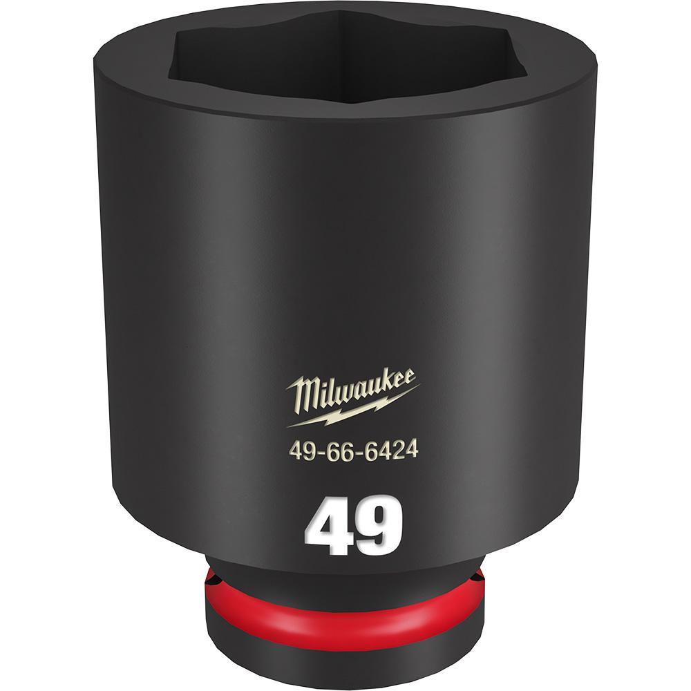 Milwaukee® SHOCKWAVE™ Impact Duty™ 49-66-6424 Socket, 3/4 in Hex Drive, 49 mm Deep Socket, 6 Points