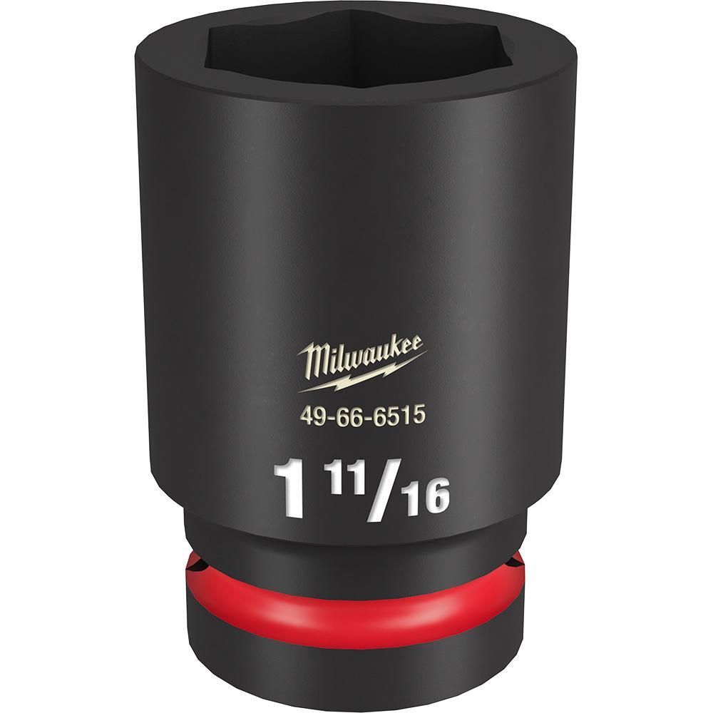Milwaukee® SHOCKWAVE™ Impact Duty™ 49-66-6515 Socket, 1 in Hex Drive, 1-11/16 in Deep Socket, 6 Points