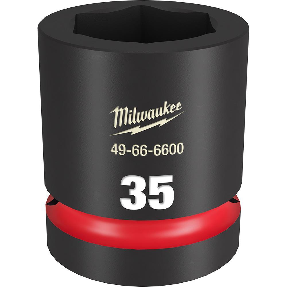 Milwaukee® SHOCKWAVE™ Impact Duty™ 49-66-6600 Socket, 1 in Hex Drive, 35 mm Standard Socket, 6 Points